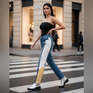 LEVI'S Premium 501 Crop Moto Jeans